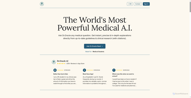 Security scan screenshot of https://droracle.ai
