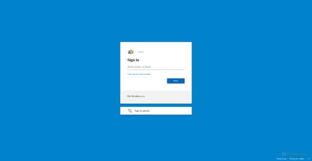 Security scan screenshot of https://fptsk-my.sharepoint.com