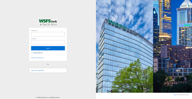 Security scan screenshot of https://wsfsbank--nportal.vf.force.com