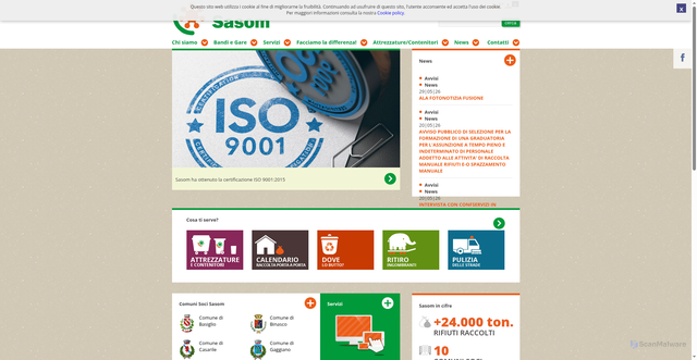Security scan screenshot of https://www.sasom.it/it/index.html