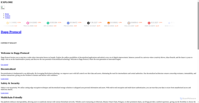 Security scan screenshot of http://explorer-dapp.pages.dev/