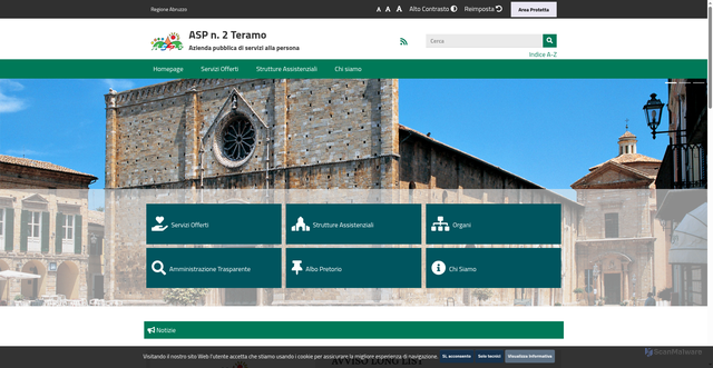 Security scan screenshot of https://www.asp2teramo.it/
