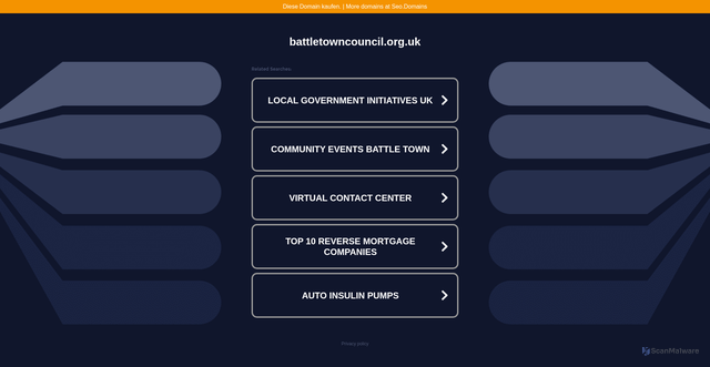 Security scan screenshot of http://www.battletowncouncil.org.uk/
