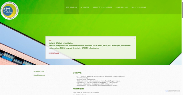 Security scan screenshot of https://www.sttholding.com