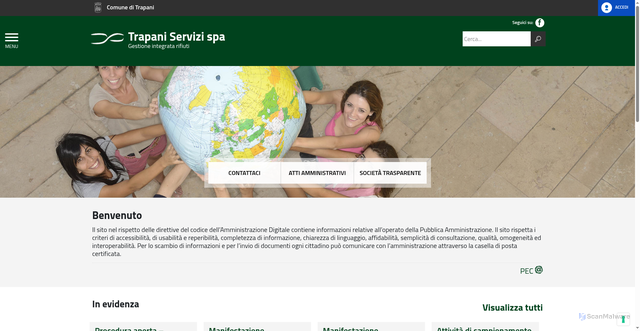 Security scan screenshot of https://www.trapaniservizi.it