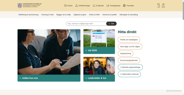 Security scan screenshot of http://www.jokkmokk.se