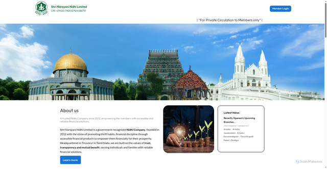 Security scan screenshot of https://shrinarayaninidhi.com