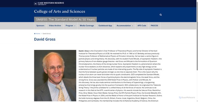 Security scan screenshot of https://artsci.case.edu/smat50/david-gross/