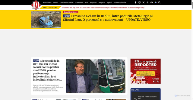 Security scan screenshot of https://bzi.ro