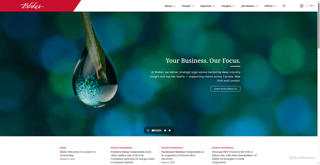 Security scan screenshot of https://blakes.com