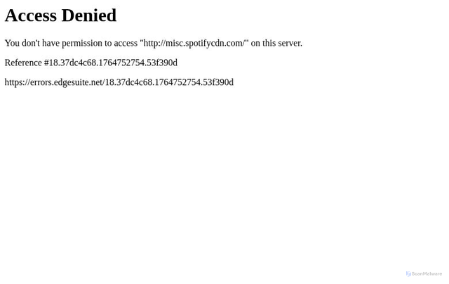 Security scan screenshot of https://misc.spotifycdn.com/