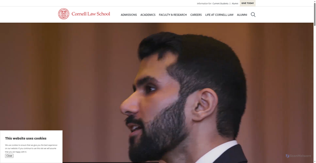 Security scan screenshot of https://www.lawschool.cornell.edu/
