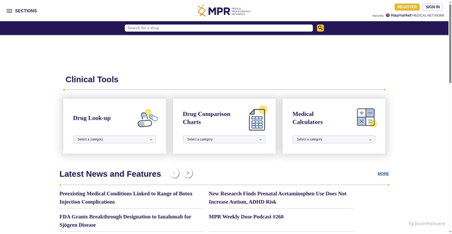 Security scan screenshot of https://empr.com