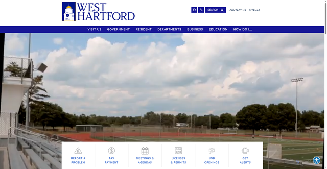 Security scan screenshot of https://www.westhartfordct.gov/