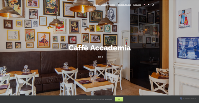 Security scan screenshot of https://caffeaccademia.it