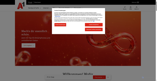 Security scan screenshot of https://a1.net