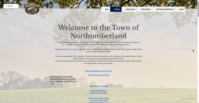 Security scan screenshot of https://www.northumberlandny.gov/