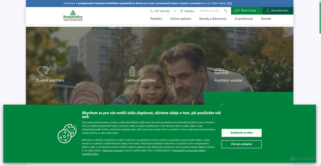 Security scan screenshot of https://koop.cz