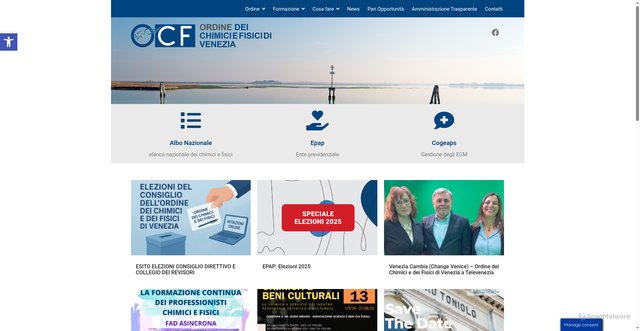 Security scan screenshot of https://www.chimiciefisicivenezia.it