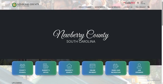 Security scan screenshot of https://www.newberrycounty.gov/