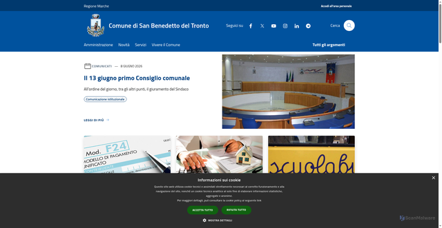 Security scan screenshot of https://www.comunesbt.it