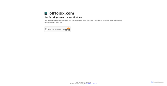 Security scan screenshot of https://offtopix.com