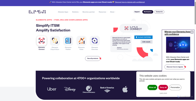 Security scan screenshot of https://elements-apps.com