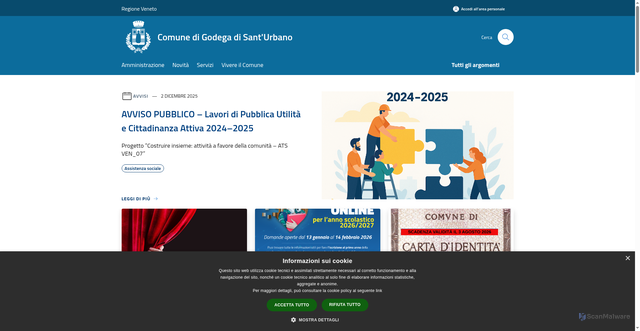 Security scan screenshot of https://www.comune.godegadisanturbano.tv.it/it