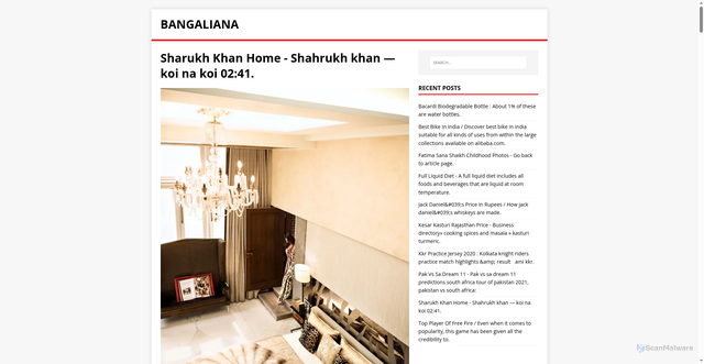 Security scan screenshot of https://lianagana.pages.dev/post/sharukh-khan-home/