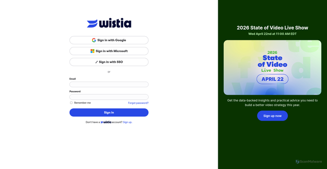 Security scan screenshot of https://app.wistia.com