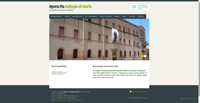 Security scan screenshot of https://www.operapiacinisi.it