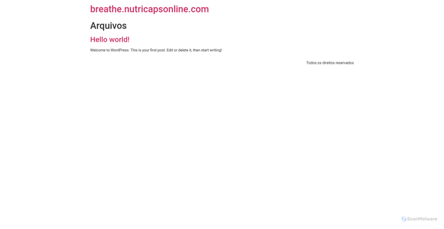 Security scan screenshot of http://breathe.nutricapsonline.com/