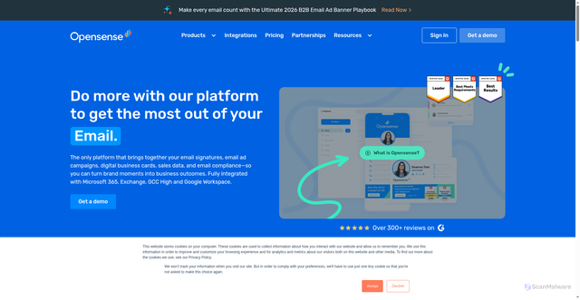 Security scan screenshot of https://opensense.com