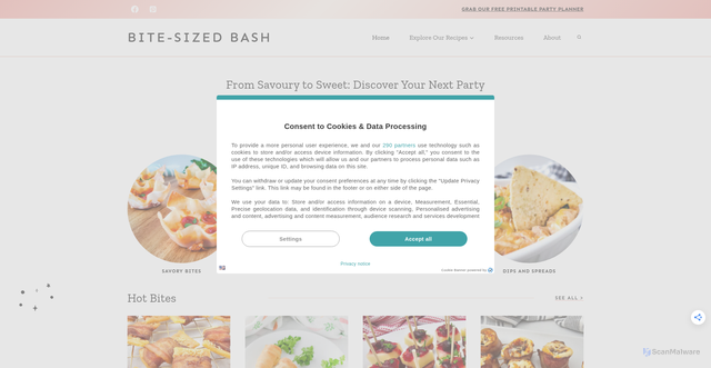 Security scan screenshot of https://bitesizedbash.com