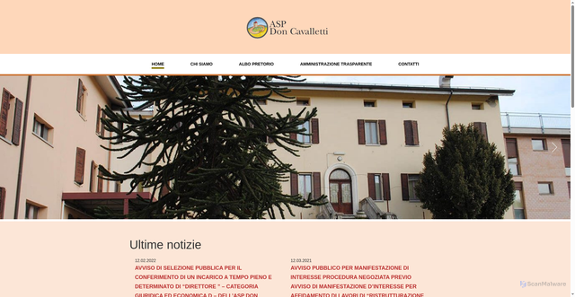 Security scan screenshot of https://www.aspdoncavalletti.it/