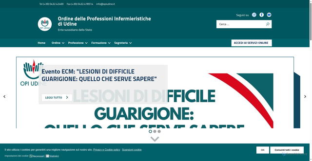 Security scan screenshot of https://www.opiudine.it