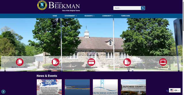 Security scan screenshot of https://townofbeekman.gov/