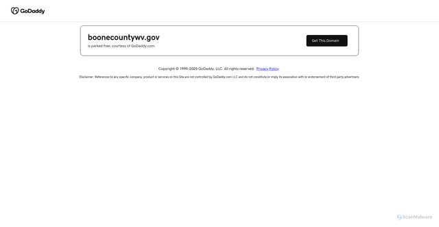 Security scan screenshot of https://boonecountywv.gov/