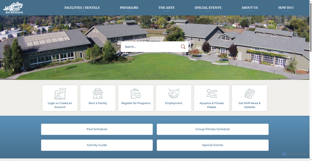 Security scan screenshot of https://millvalleyrecreation.gov/