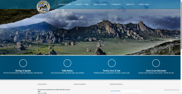 Security scan screenshot of https://www.cassia.gov/