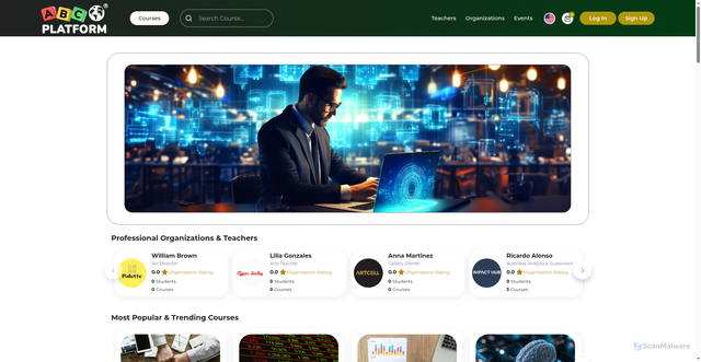 Security scan screenshot of https://abcplatform.com/courses/Personal-Development