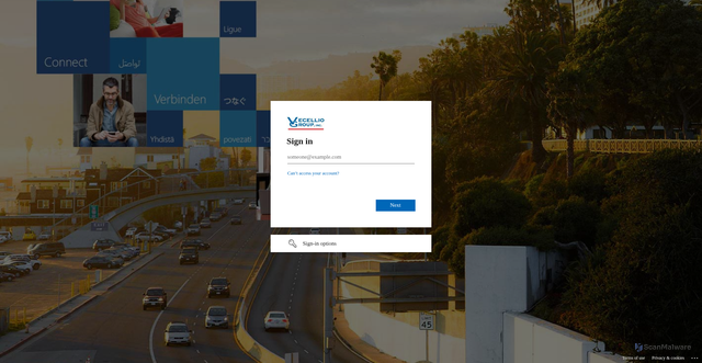 Security scan screenshot of https://vecelliogroup.sharepoint.com