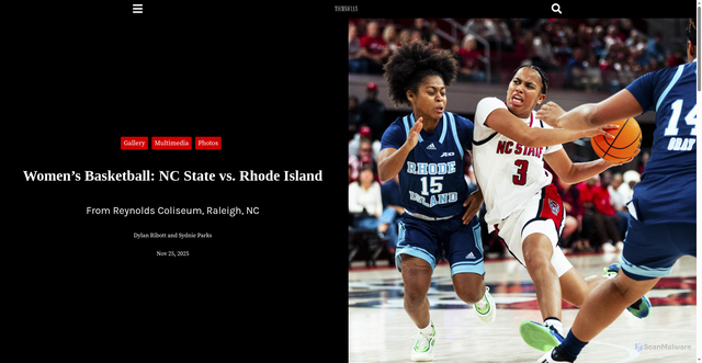 Security scan screenshot of https://technicianonline.com/152442/multimedia/gallery/womens-basketball-nc-state-vs-rhode-island/