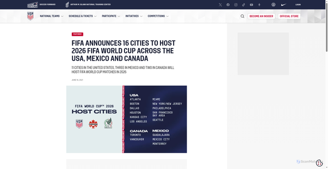 Security scan screenshot of https://ussoccer.com/stories/0001/01/fifa-announces-16-cities-to-host-2026-fifa-world-cup-across-the-usa-mexico-and-canada-app