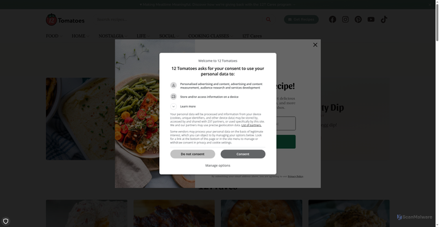 Security scan screenshot of https://12tomatoes.com