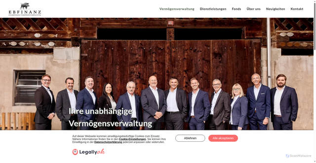 Security scan screenshot of https://ebfinanz.ch