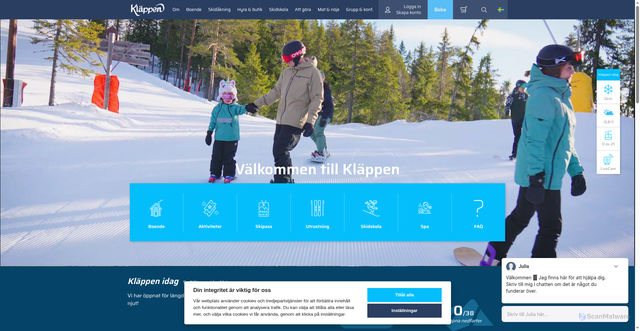 Security scan screenshot of https://www.klappen.se/
