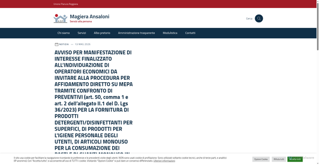 Security scan screenshot of https://www.magieraansaloni.it