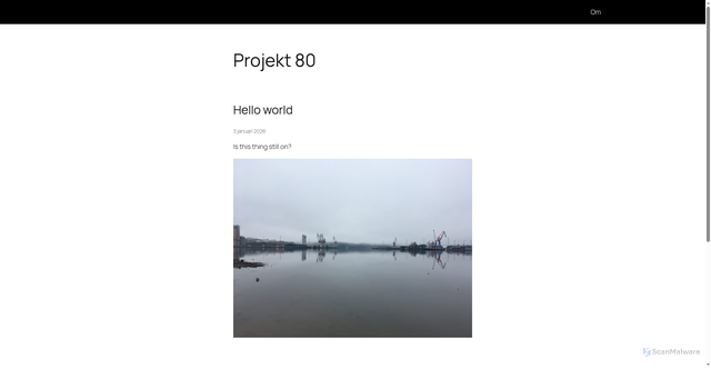 Security scan screenshot of https://projekt80.se
