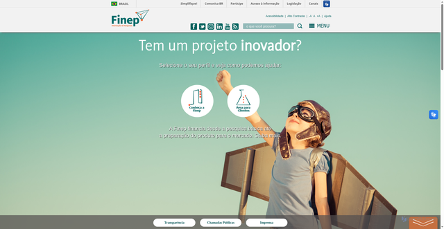 Security scan screenshot of http://www.finep.gov.br/